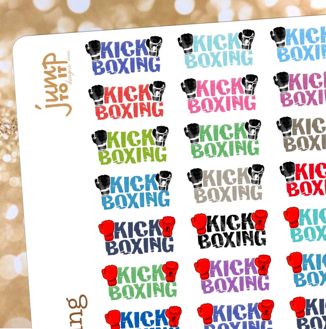 Kickboxing workout stickers         (R-141)