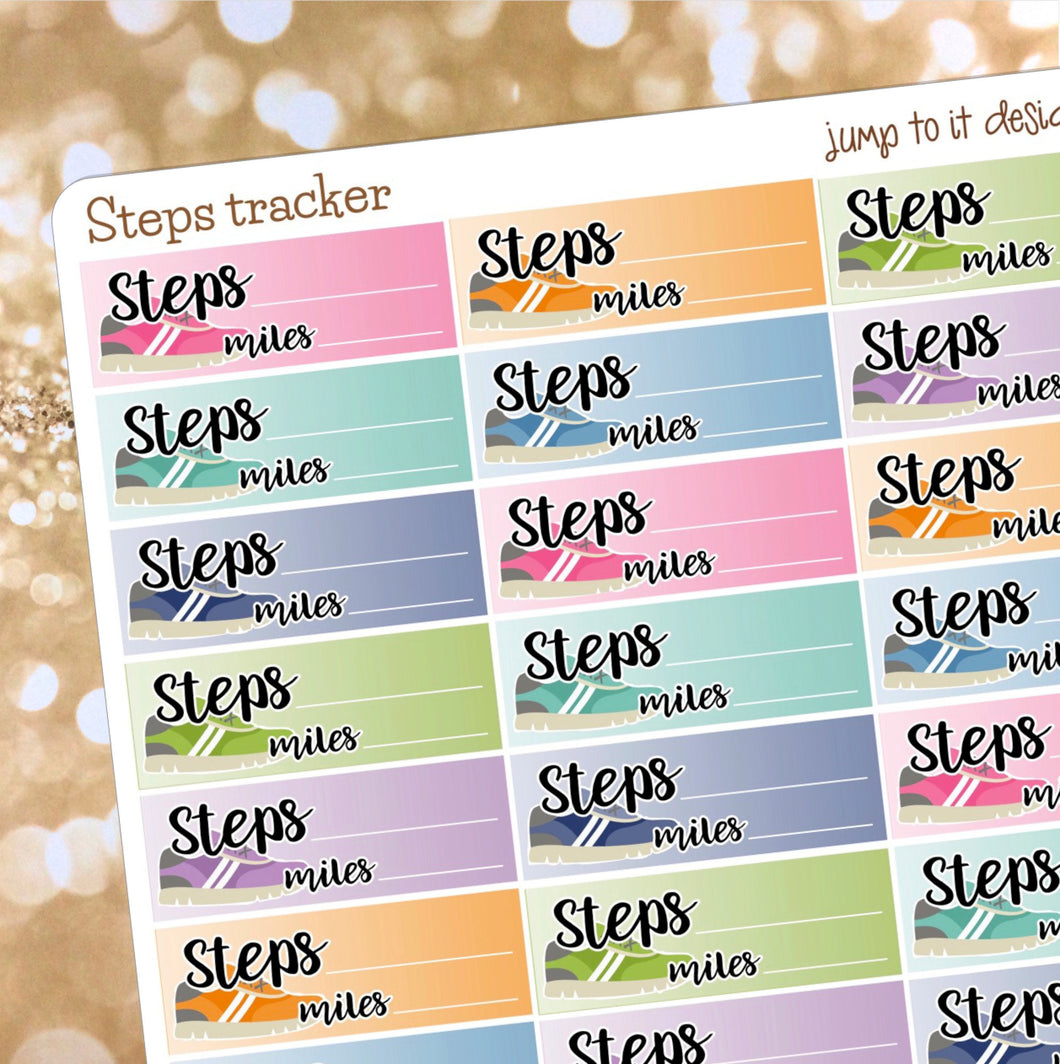 Steps Daily tracker planner sticker                  (R-122)