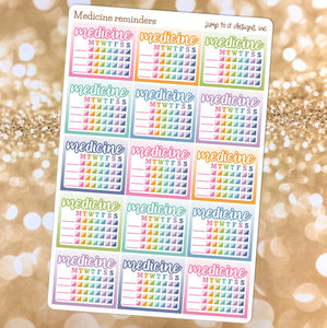 Medicine tracker sidebar stickers                (R-114)