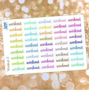 Workout reminder exercise stickers        (R-144)