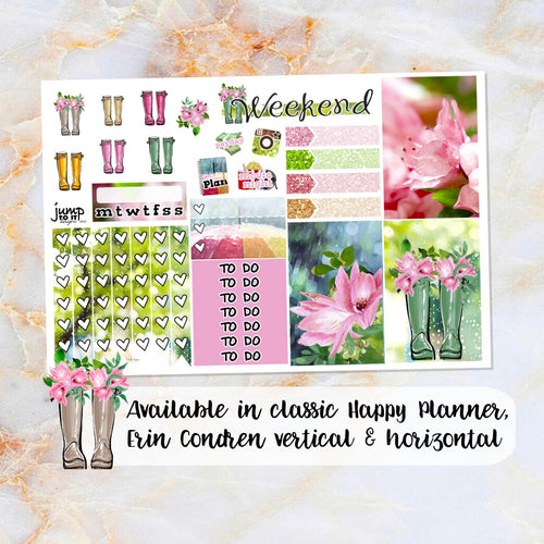 Rainy Days sampler stickers - for Happy Planner, Erin Condren Vertical and Horizontal Planners