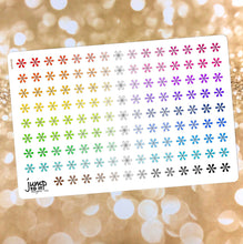 Load image into Gallery viewer, Asterisk Functional rainbow stickers  - Happy Planner Erin Condren Recollection TN - reminders