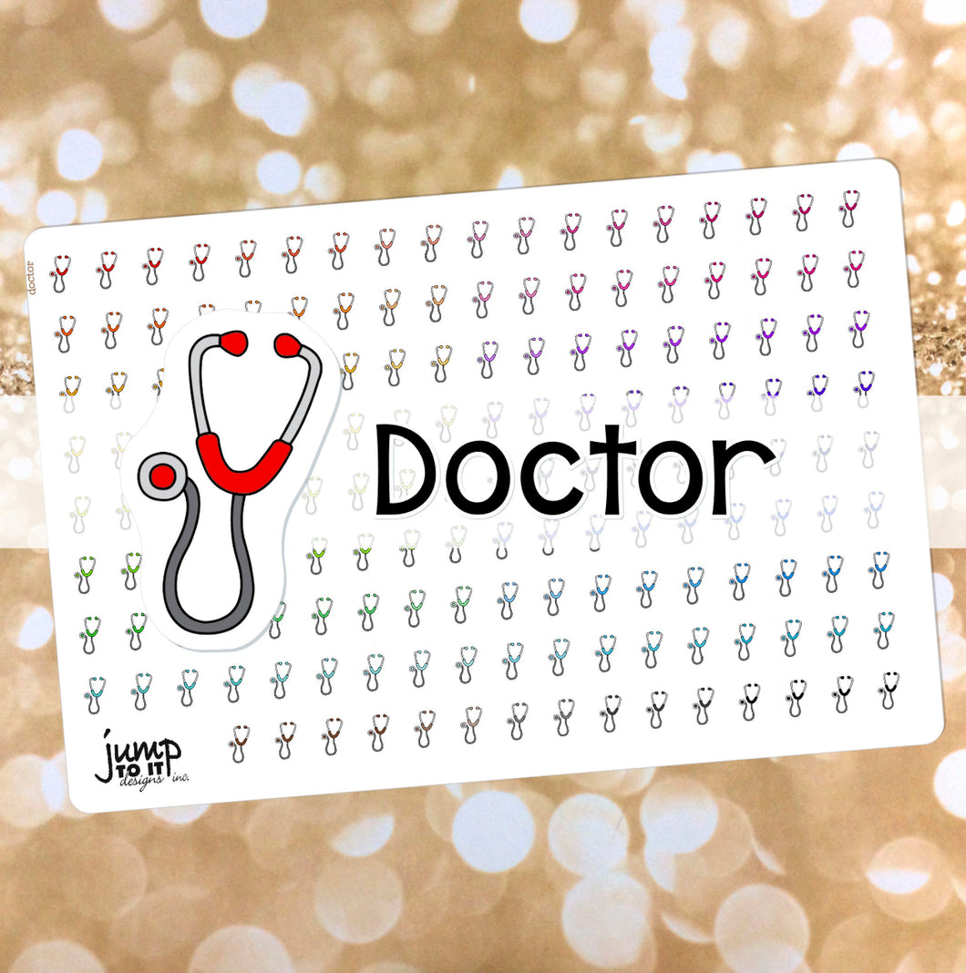 Doctor Functional rainbow stickers         (S-113-6)