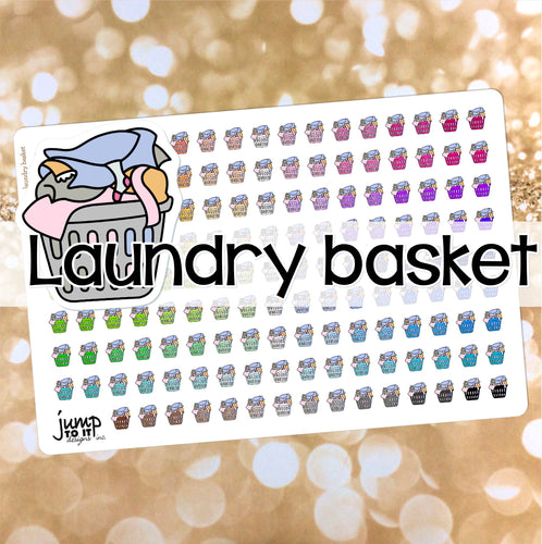 Laundry Basket Functional rainbow stickers              (S-113-14)