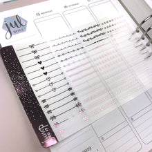 Load image into Gallery viewer, Foil Planner Stickers - DIVIDERS - Erin Condren Happy Planner B6 Hobo