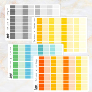 Text labels tabs colorful - perfect for foil scripts                (S-127+)