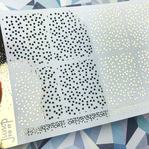 Foil Planner Stickers - DOTS full boxes - Erin Condren Happy Planner Big Mini B6 Hobo