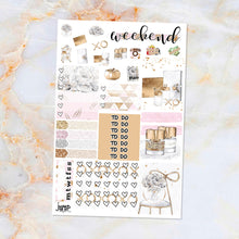 Load image into Gallery viewer, Gold Office sampler stickers - for Happy Planner, Erin Condren Vertical and Horizontal Planners