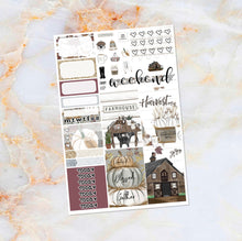 Load image into Gallery viewer, Farmhouse Harvest sampler stickers - Happy Planner, Erin Condren Vertical and Horizontal Planners