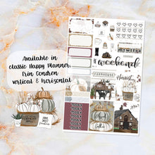 Load image into Gallery viewer, Farmhouse Harvest sampler stickers - Happy Planner, Erin Condren Vertical and Horizontal Planners