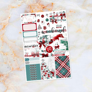 Holly Jolly sampler stickers - for Happy Planner, Erin Condren Vertical and Horizontal Planners