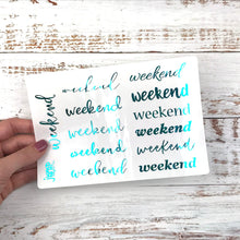 Load image into Gallery viewer, Foil Planner Stickers - WEEKEND - Erin Condren Happy Planner Big Mini B6 Hobo