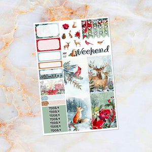 Winter Wonderland sampler stickers - for Happy Planner, Erin Condren Vertical and Horizontal Planners