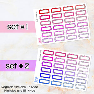 BOGO • Scallop boxes stickers        (S-124+)