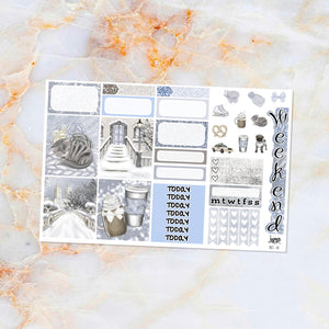 Winter in the City sampler stickers - for Happy Planner, Erin Condren Vertical and Horizontal Planners