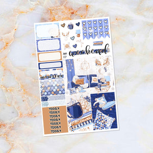 Winter Blues sampler stickers - for Happy Planner, Erin Condren Vertical and Horizontal Planners