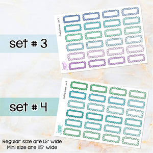 BOGO • Scallop boxes stickers        (S-124+)