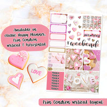 Load image into Gallery viewer, Valentine Love sampler stickers - for Happy Planner, Erin Condren Vertical and Horizontal Planners