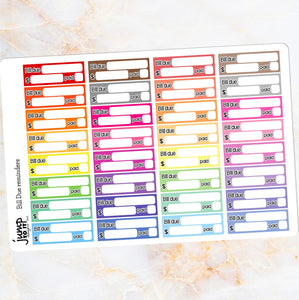 Bill Due Reminder Stickers               (R-100)