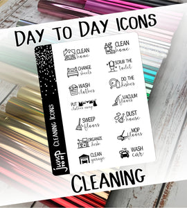 Foil - CLEANING Day to Day icons   (F-126)