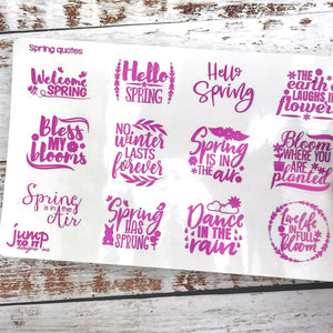 Foil - Quotes SPRING   (F-167-3)