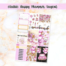 Load image into Gallery viewer, Love is in the Air sampler stickers - for Happy Planner, Erin Condren Vertical and Horizontal Planners