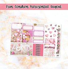 Load image into Gallery viewer, Valentine Love sampler stickers - for Happy Planner, Erin Condren Vertical and Horizontal Planners