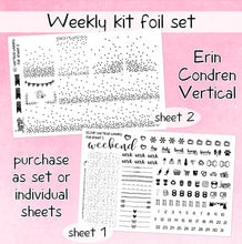 Load image into Gallery viewer, Foil weekly kit BUNDLE - Erin Condren VERTICAL  (F-108)