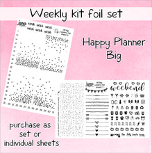 Load image into Gallery viewer, Foil weekly kit BUNDLE - Happy Planner BIG stickers  (F-110)