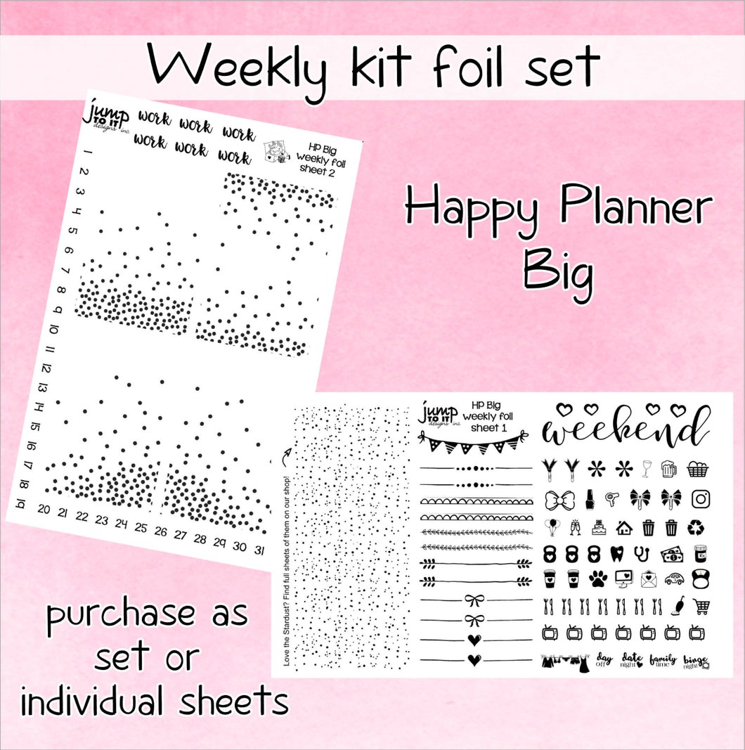 Foil weekly kit BUNDLE - Happy Planner BIG stickers (F-110) – Jump To It  Designs