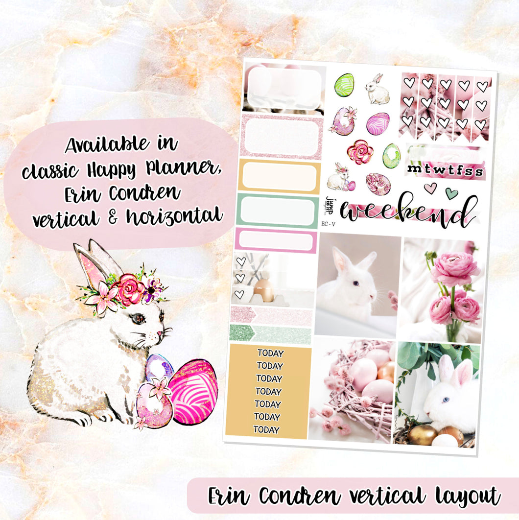 Easter Rose sampler stickers - for Happy Planner, Erin Condren Vertical and Horizontal Planners