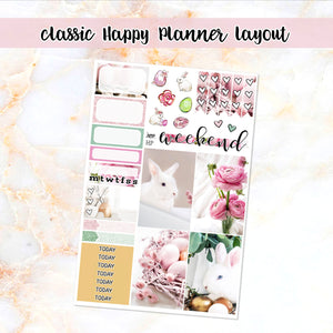 Easter Rose sampler stickers - for Happy Planner, Erin Condren Vertical and Horizontal Planners