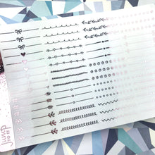 Load image into Gallery viewer, Foil Planner Stickers - DIVIDERS - Erin Condren Happy Planner B6 Hobo