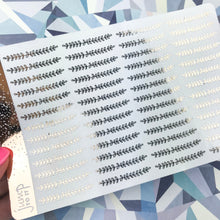 Load image into Gallery viewer, Foil Planner Stickers - LEAF DIVIDERS - Erin Condren Happy Planner B6 Hobo