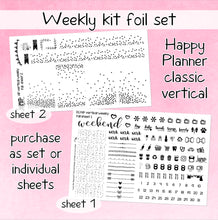 Load image into Gallery viewer, Foil weekly kit BUNDLE - Happy Planner classic stickers  (F-109)