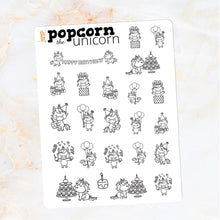 Load image into Gallery viewer, Foil Planner Stickers - BIRTHDAY icon - Erin Condren Happy Planner B6 Hobo - party celebrate