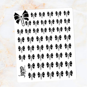 Foil - Icon BOW CLIP stickers  (F-150-5)