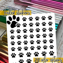 Load image into Gallery viewer, Foil - Icon PAW PRINT stickers   (F-150-12)