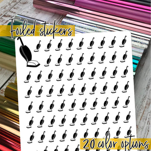 Foil Planner Stickers - VACUUM CLEANING icon - Erin Condren Happy Planner B6 Hobo - household chores