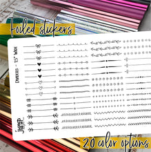 Load image into Gallery viewer, Foil Planner Stickers - DIVIDERS - Erin Condren Happy Planner B6 Hobo