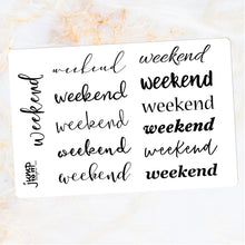 Load image into Gallery viewer, Foil Planner Stickers - WEEKEND - Erin Condren Happy Planner Big Mini B6 Hobo