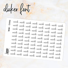 Load image into Gallery viewer, Foil Planner Stickers - WORK text - Erin Condren Happy Planner B6 Hobo