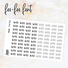 Load image into Gallery viewer, Foil Planner Stickers - WORK text - Erin Condren Happy Planner B6 Hobo