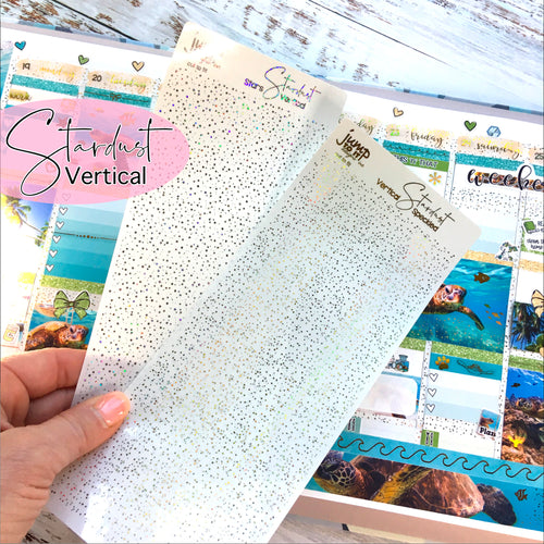 Foil Planner Stickers - STARDUST VERTICAL Foil Washi strips - Erin Condren Hobonichi B6
