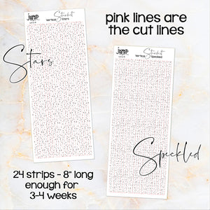 Foil Planner Stickers - STARDUST VERTICAL Foil Washi strips - Erin Condren Hobonichi B6