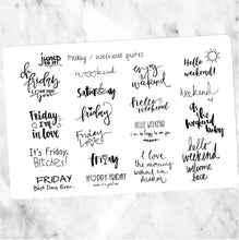 Load image into Gallery viewer, Foil Planner Stickers - Friday/Weekend quotes - Saturday