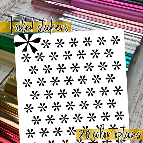 Foil Planner Stickers - ASTERISK icon - Erin Condren Happy Planner B6 Hobo