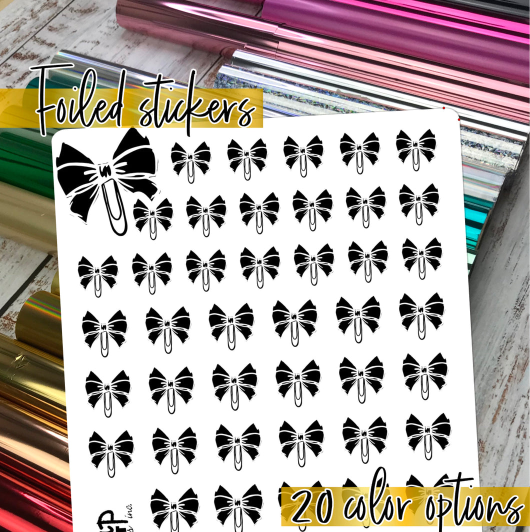 Foil - Icon BOW CLIP stickers  (F-150-5)