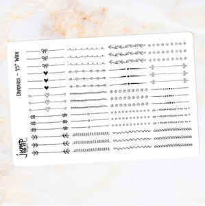 Foil Planner Stickers - DIVIDERS - Erin Condren Happy Planner B6 Hobo