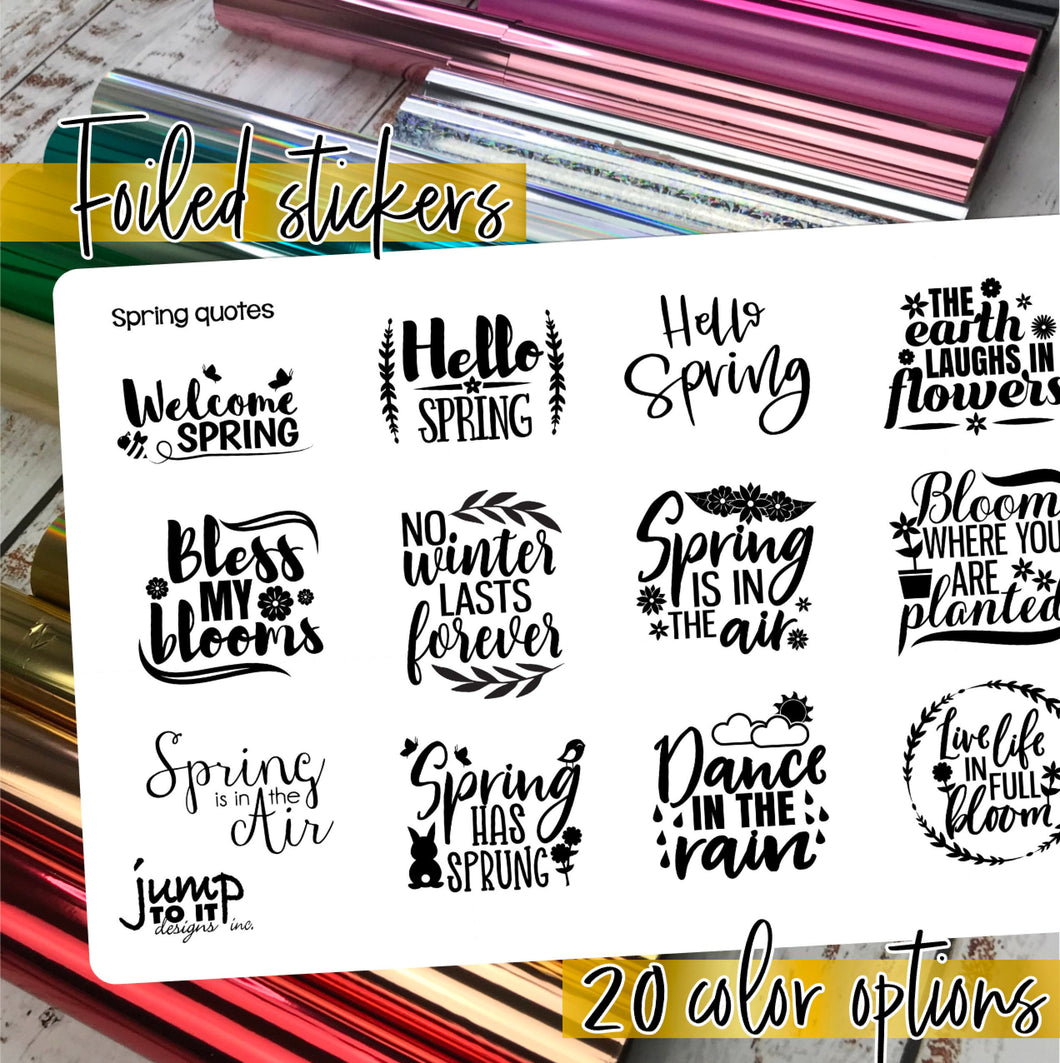 Foil - Quotes SPRING   (F-167-3)